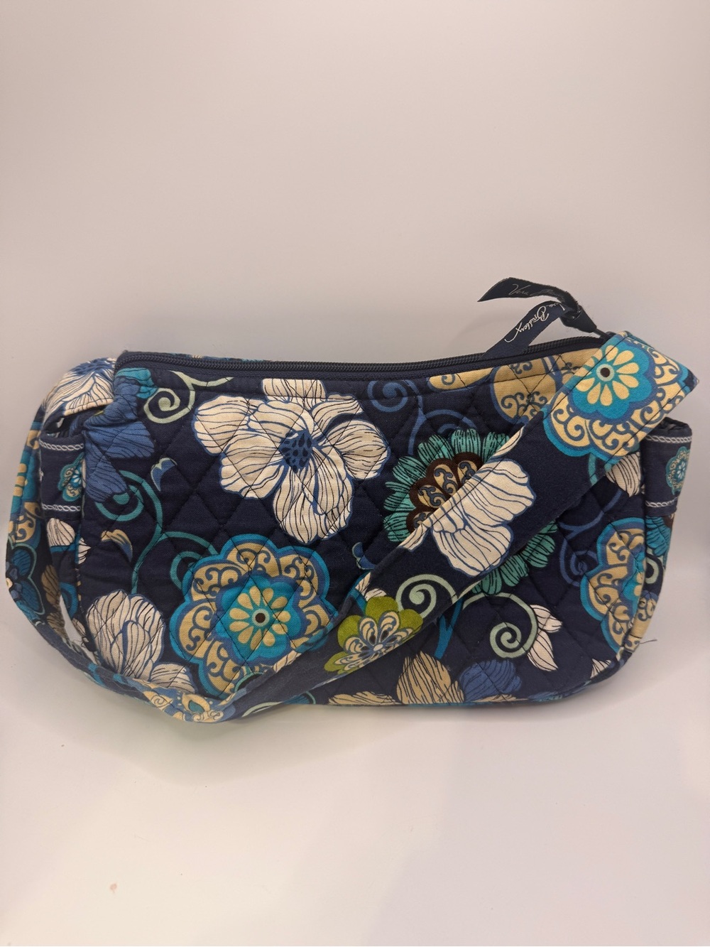 Vera Bradley mod floral blue cosmetic Bag Small Clutch